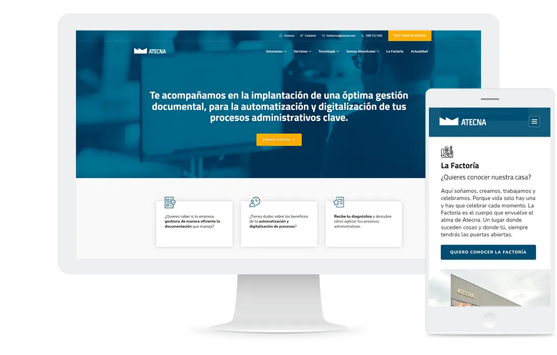 Mockup web Atecna Gestión Documental