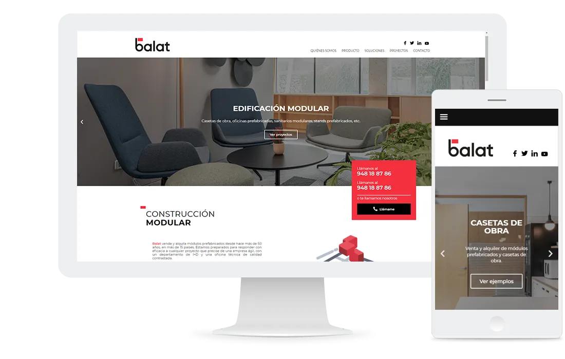 Mockup web Balat edificación modular