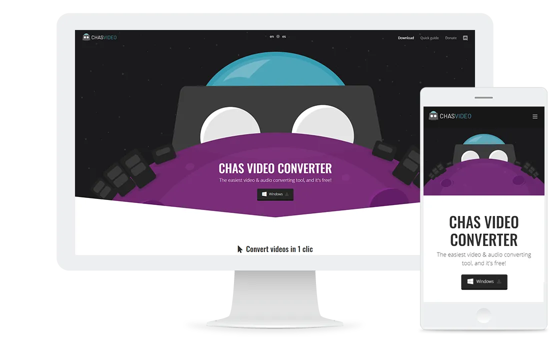 Mockup web Chas Video Converter