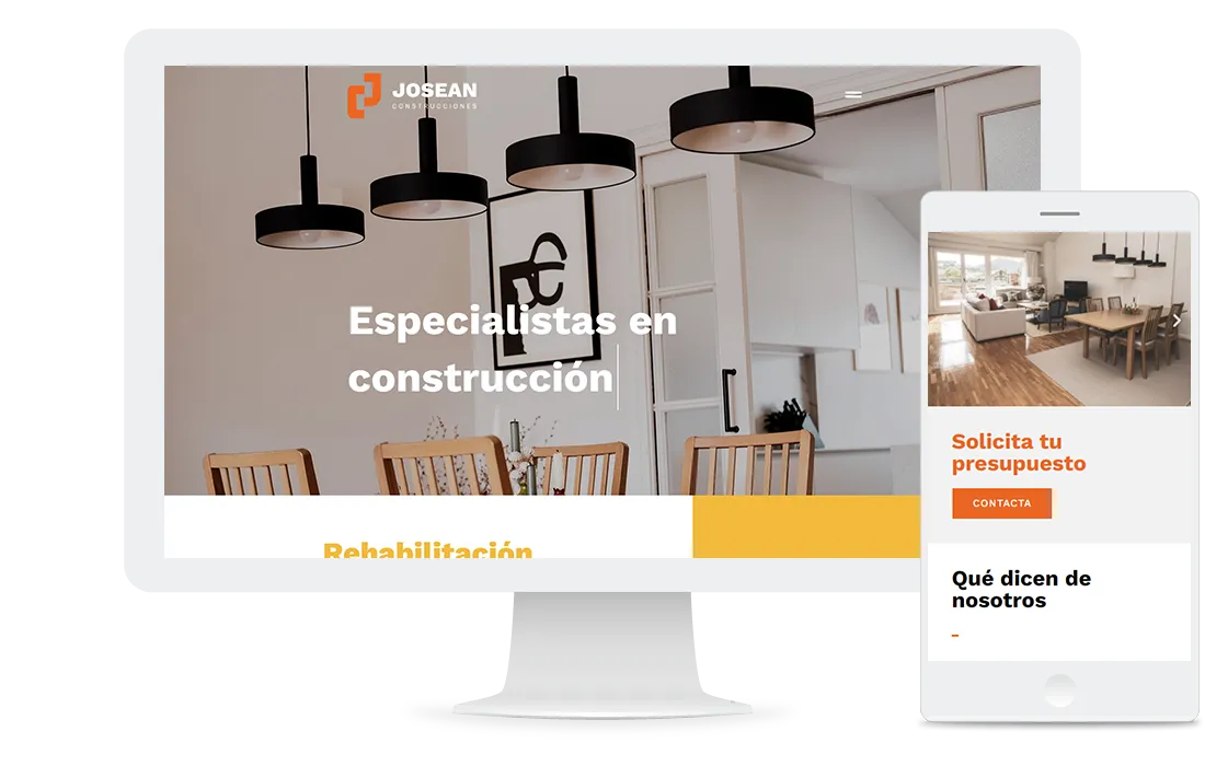 Mockup web Construcciones Josean
