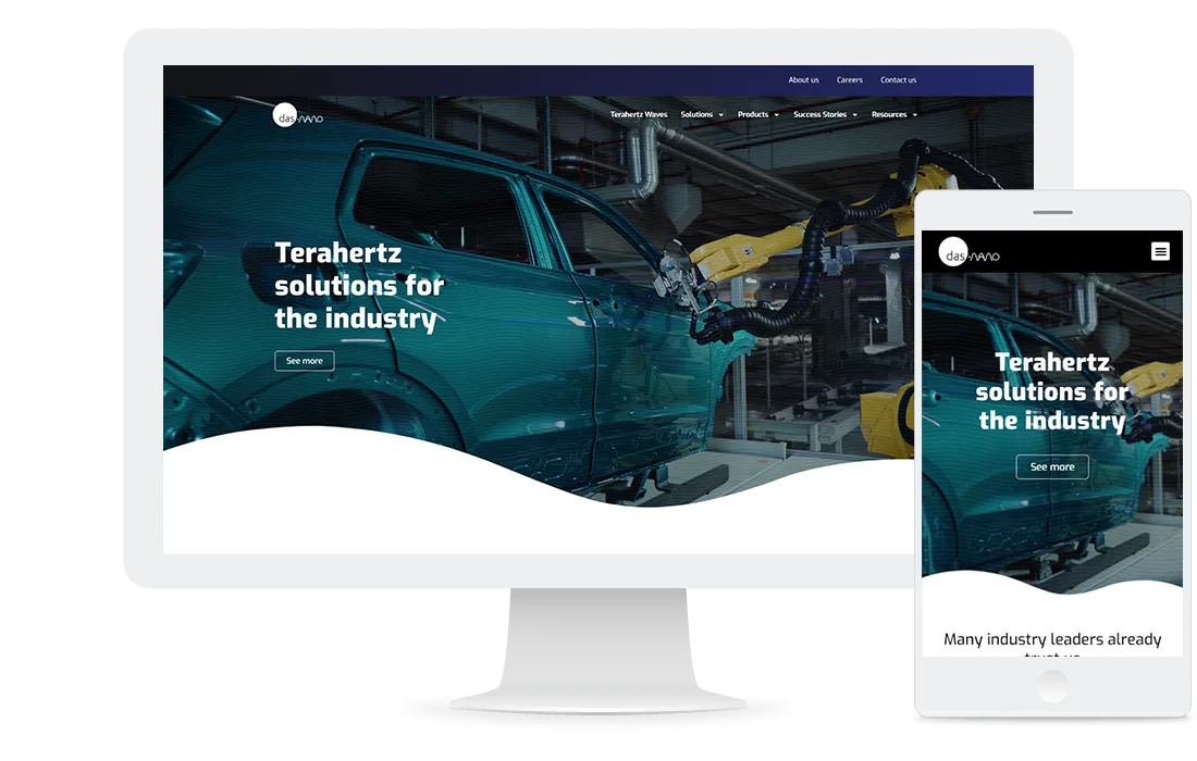 Mockup web das-Nano soluciones basadas en Terahercios