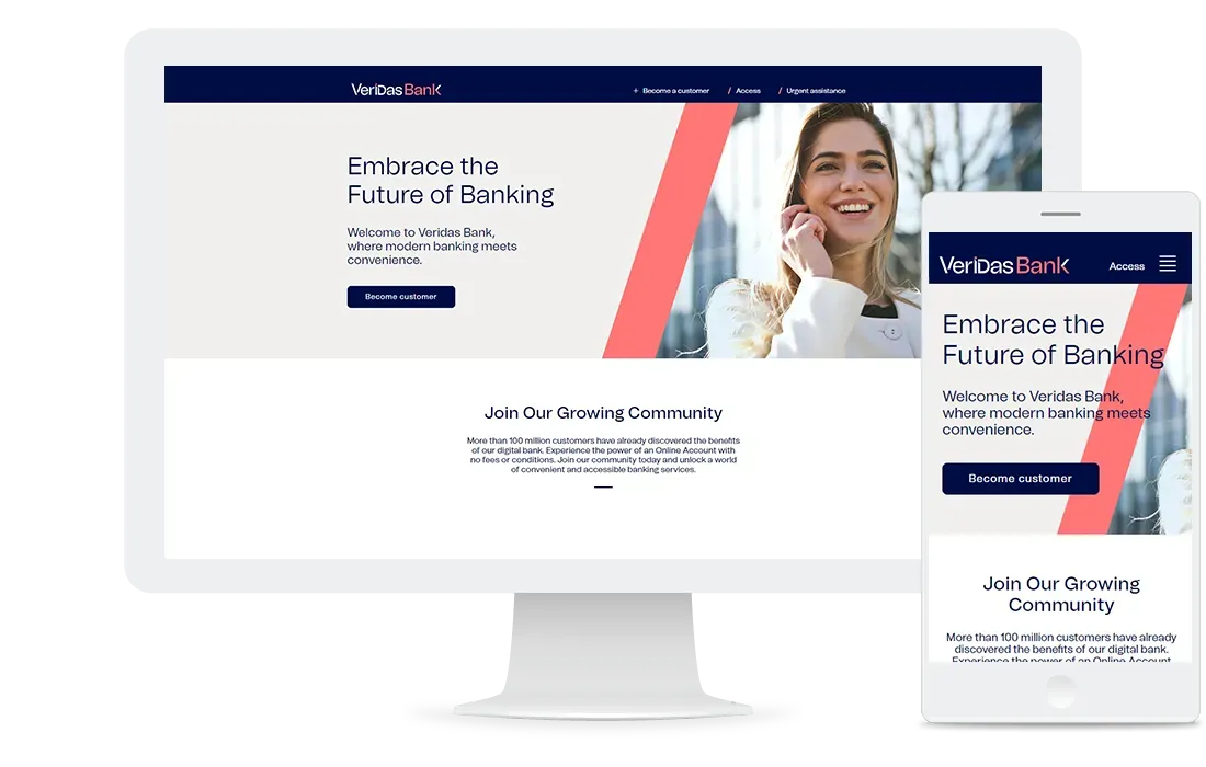 Mockup Digital Bank DEMO by Veridas