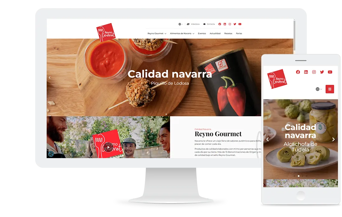 Mockup web Reyno Gourmet