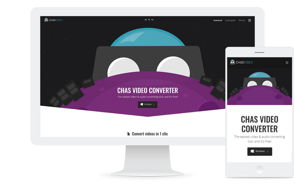 Página web de Chas Video Converter