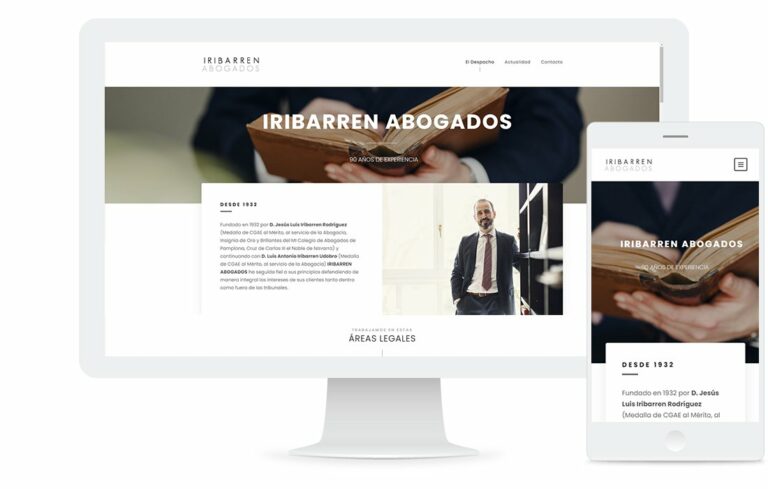 Página web de Iribarren abogados