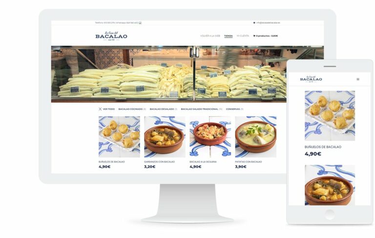 Página web: La Casa del Bacalao (tienda online)