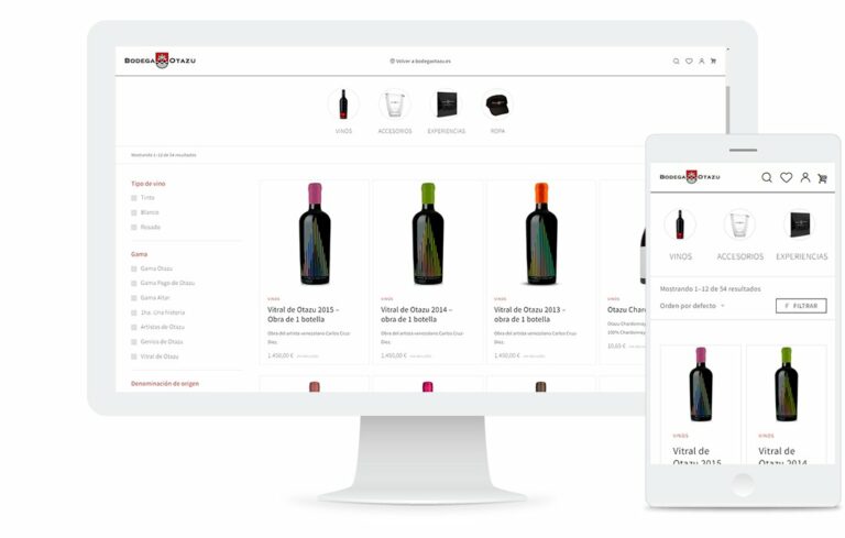 Tienda online (ecommerce) de Bodega Otazu